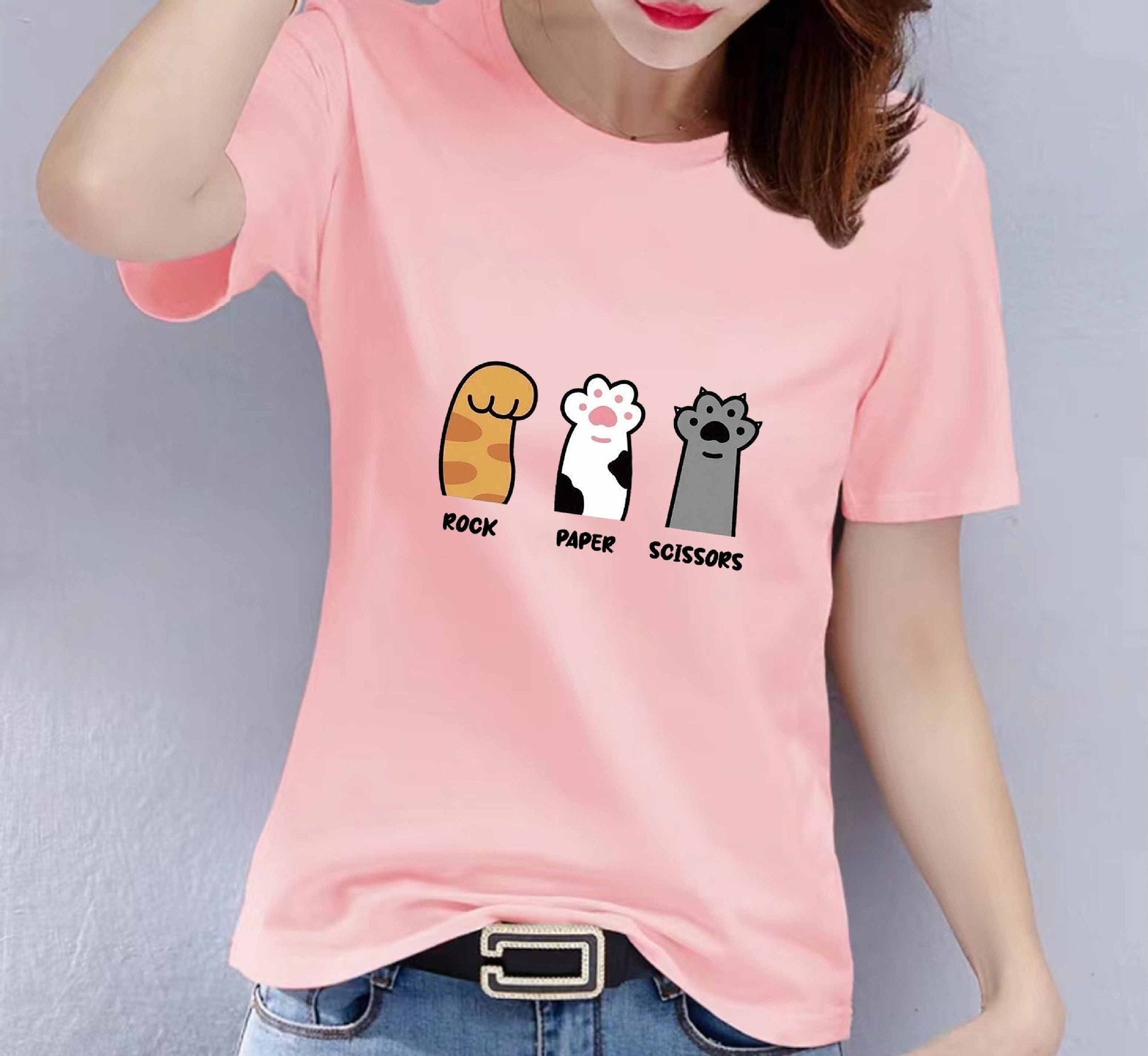 Loose Short Sleeve Casual T-shirt Plus Size Unisex Wear - Chic Angle